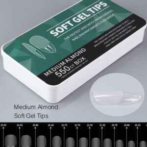 Tips soft gel forma almendra