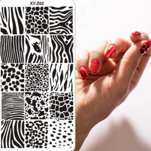 Placa stamping animal print 2