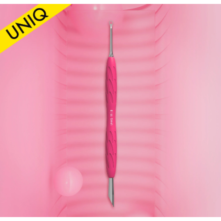 Empujador CON ANILLA Para Manicura Con Mango De Silicona "Gummy" UNIQ 11 TYPE 2 Staleks PQ-11/2