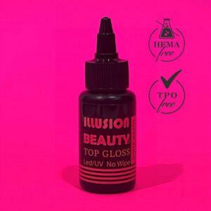 Top coat Gloss no cleanser Illusion Beauty 50ml (sin filtro solar)